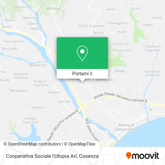 Mappa Cooperativa Sociale l'Utopia Arl