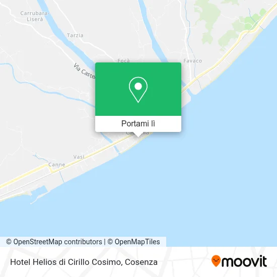 Mappa Hotel Helios di Cirillo Cosimo