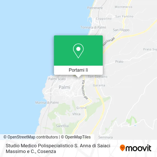Mappa Studio Medico Polispecialistico S. Anna di Saiaci Massimo e C.