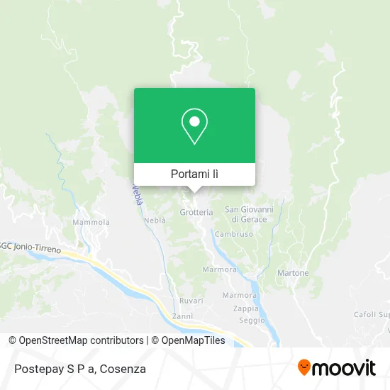 Mappa Postepay S P a