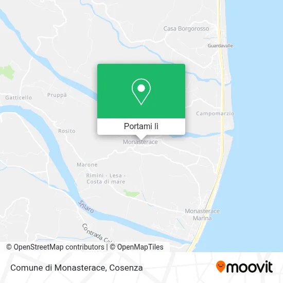 Mappa Comune di Monasterace