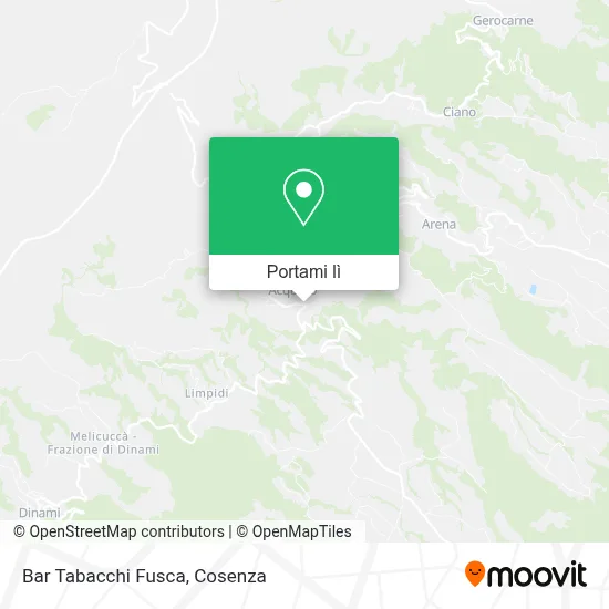 Mappa Bar Tabacchi Fusca