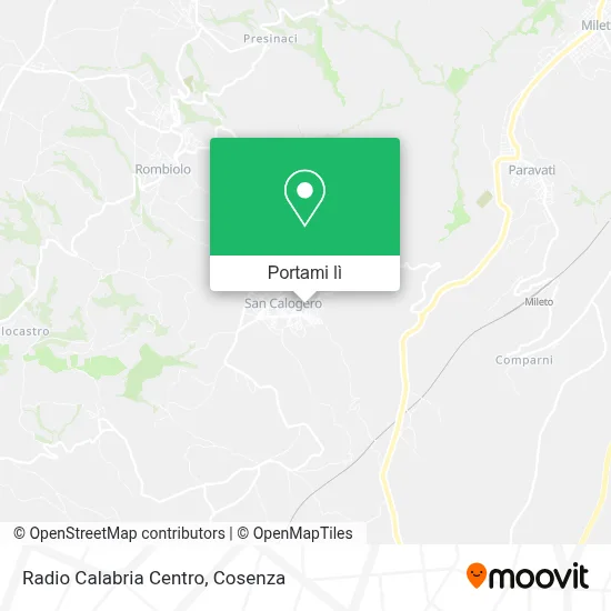 Mappa Radio Calabria Centro