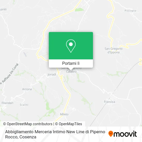 Mappa Abbigliamento Merceria Intimo New Line di Piperno Rocco