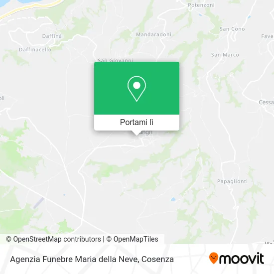 Mappa Agenzia Funebre Maria della Neve