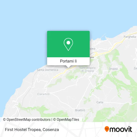 Mappa First Hostel Tropea