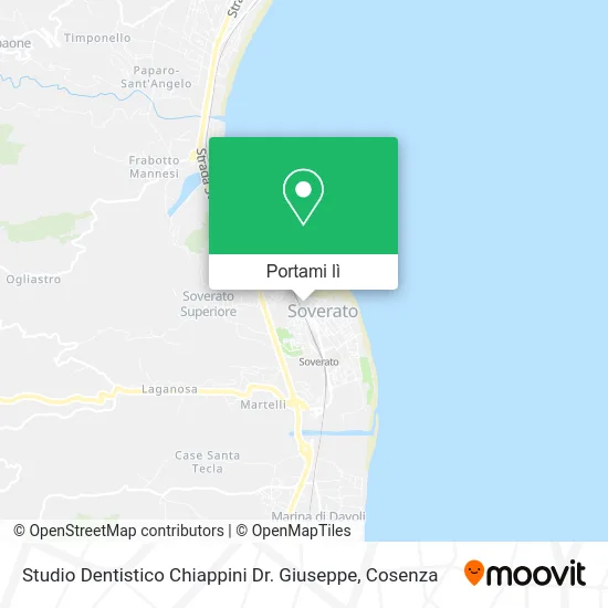 Mappa Studio Dentistico Chiappini Dr. Giuseppe
