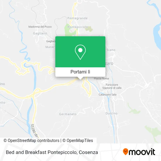 Mappa Bed and Breakfast Pontepiccolo