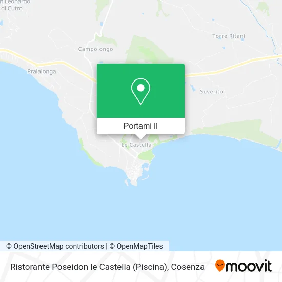 Mappa Ristorante Poseidon le Castella (Piscina)