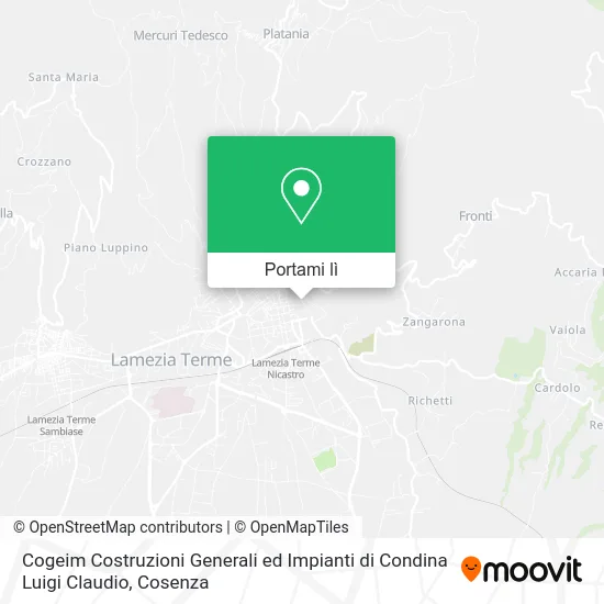 Mappa Cogeim Costruzioni Generali ed Impianti di Condina Luigi Claudio