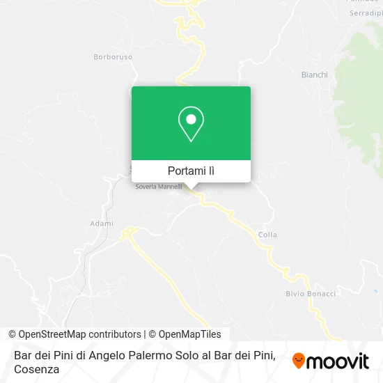 Mappa Bar dei Pini di Angelo Palermo Solo al Bar dei Pini