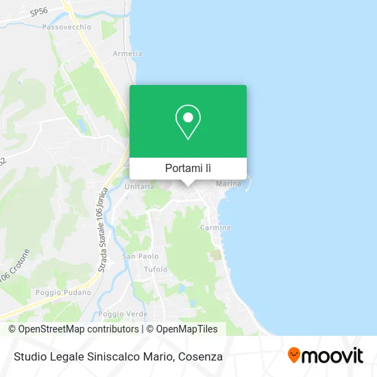 Mappa Studio Legale Siniscalco Mario