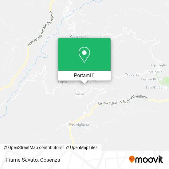 Mappa Fiume Savuto