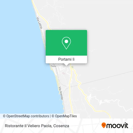 Mappa Ristorante il Veliero Paola