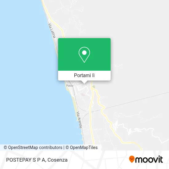 Mappa POSTEPAY S P A