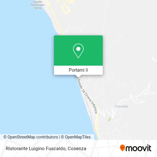 Mappa Ristorante Luigino Fuscaldo
