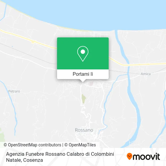 Mappa Agenzia Funebre Rossano Calabro di Colombini Natale