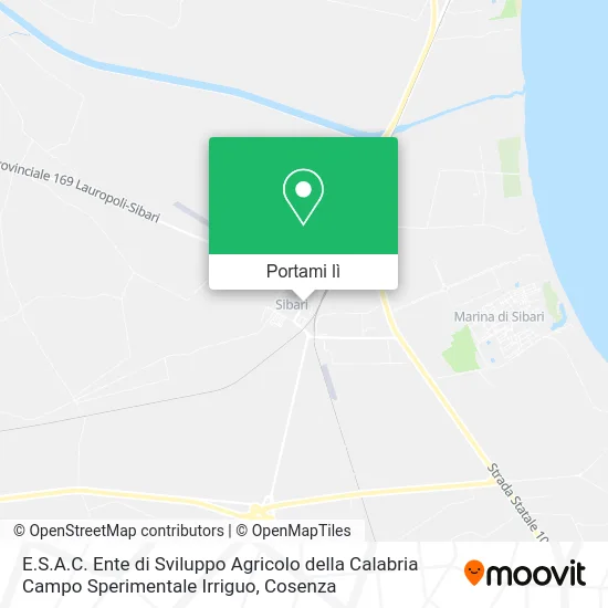 Mappa E.S.A.C. Ente di Sviluppo Agricolo della Calabria Campo Sperimentale Irriguo
