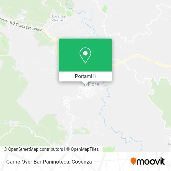 Mappa Game Over Bar Paninoteca