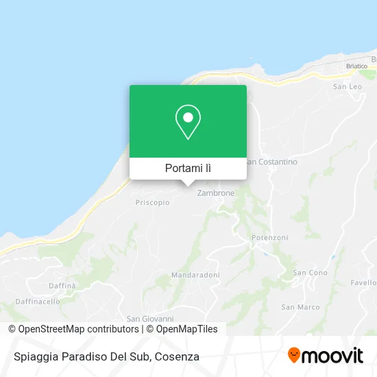 Mappa Spiaggia Paradiso Del Sub
