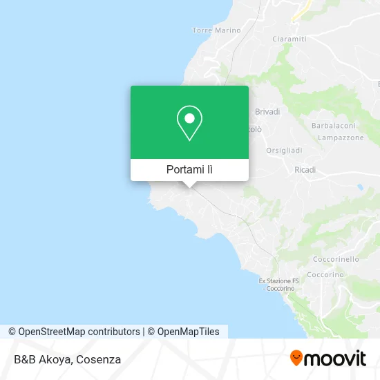 Mappa B&B Akoya