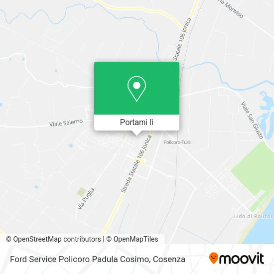 Mappa Ford Service Policoro Padula Cosimo