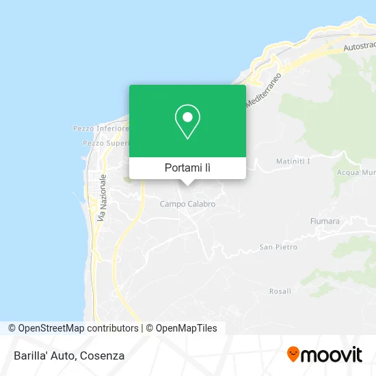 Mappa Barilla' Auto