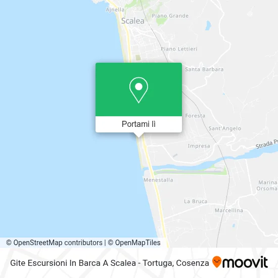Mappa Gite Escursioni In Barca A Scalea - Tortuga