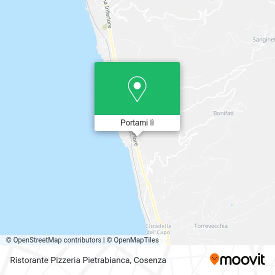 Mappa Ristorante Pizzeria Pietrabianca