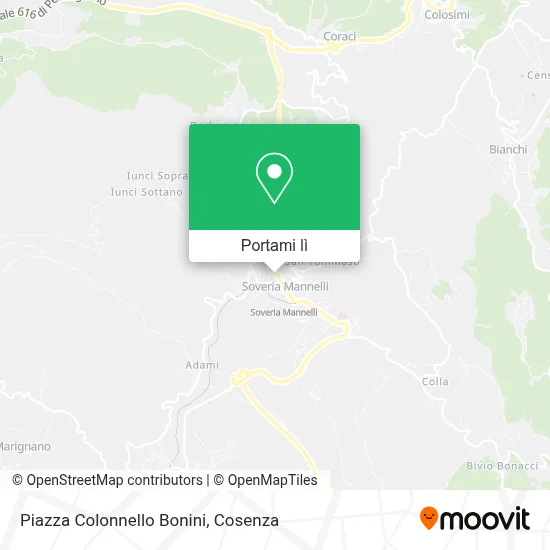 Mappa Piazza Colonnello Bonini