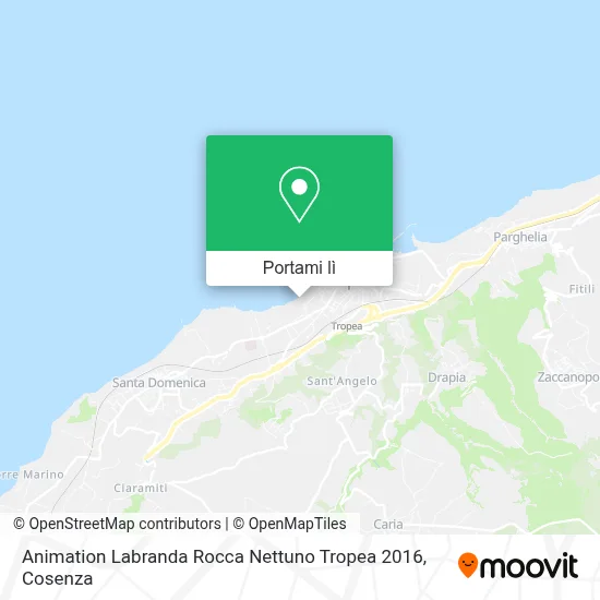 Mappa Animation Labranda Rocca Nettuno Tropea 2016