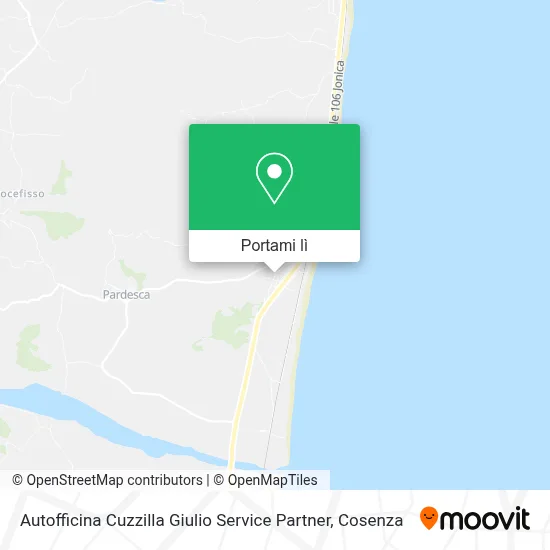 Mappa Autofficina Cuzzilla Giulio Service Partner