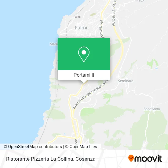 Mappa Ristorante Pizzeria La Collina