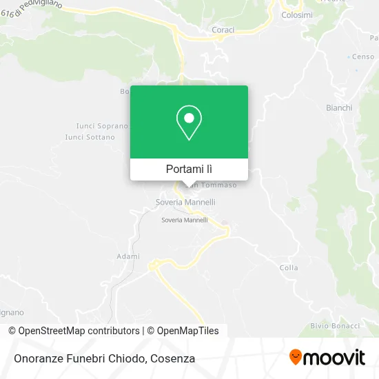 Mappa Onoranze Funebri Chiodo