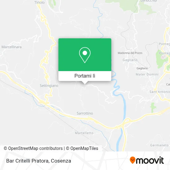 Mappa Bar Critelli Pratora