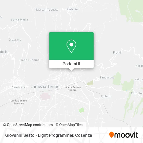 Mappa Giovanni Sesto - Light Programmer