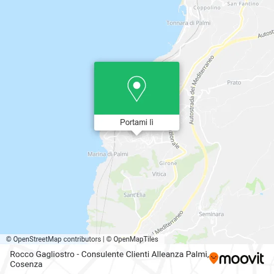 Mappa Rocco Gagliostro - Consulente Clienti Alleanza Palmi
