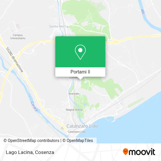 Mappa Lago Lacina