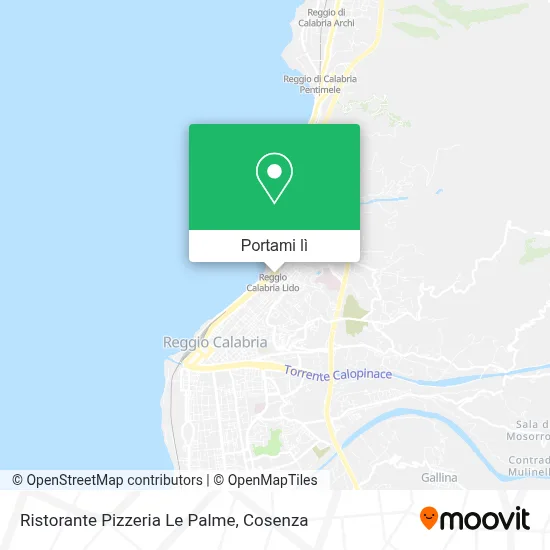 Mappa Ristorante Pizzeria Le Palme