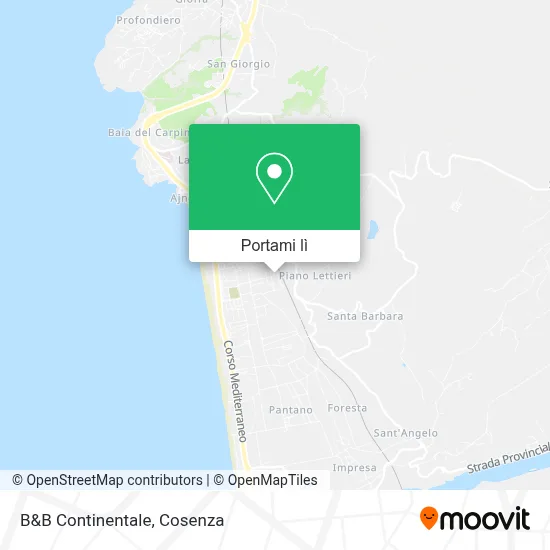 Mappa B&B Continentale