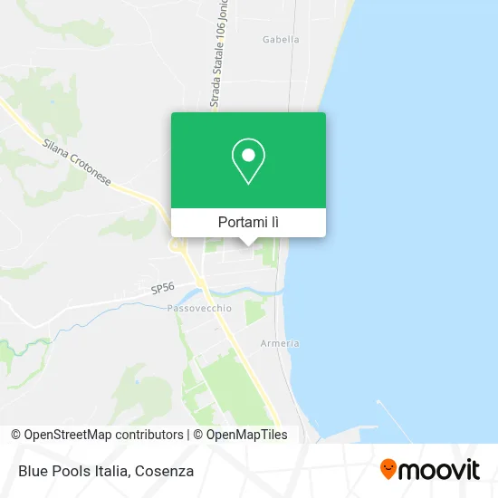 Mappa Blue Pools Italia
