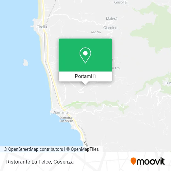 Mappa Ristorante La Felce