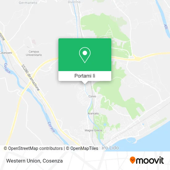 Mappa Western Union