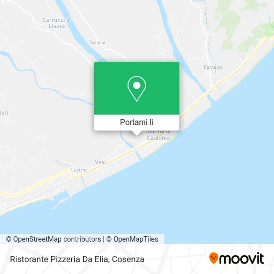 Mappa Ristorante Pizzeria Da Elia