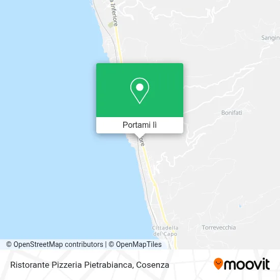 Mappa Ristorante Pizzeria Pietrabianca