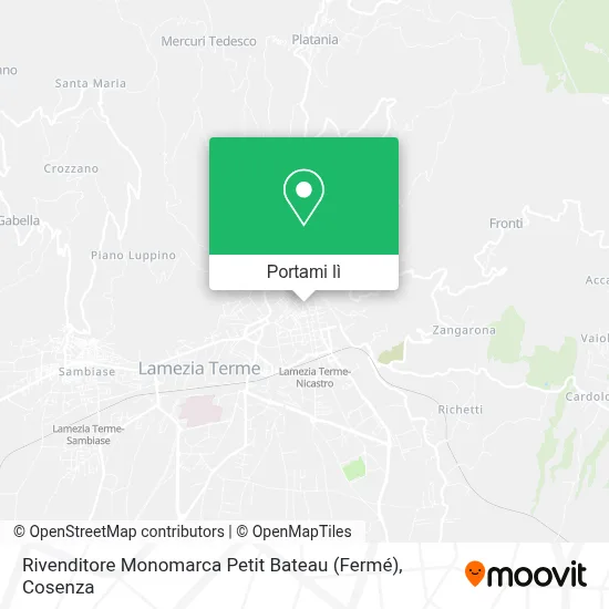 Mappa Rivenditore Monomarca Petit Bateau (Fermé)