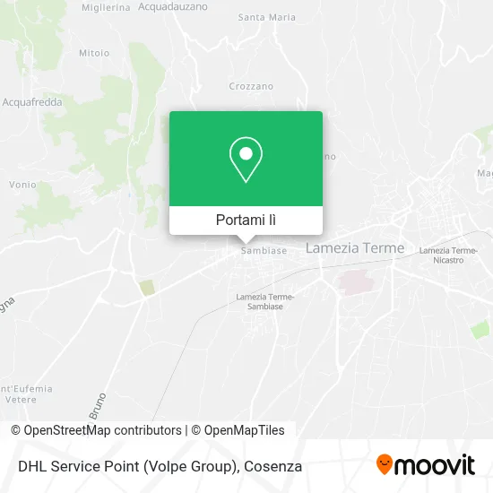 Mappa DHL Service Point (Volpe Group)