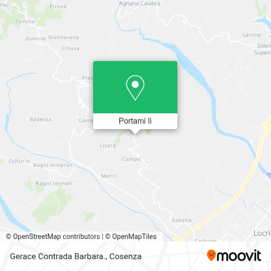 Mappa Gerace Contrada Barbara.