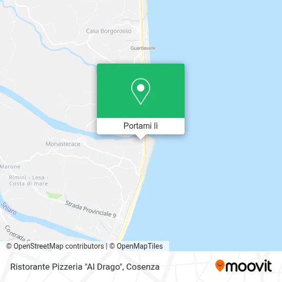 Mappa Ristorante Pizzeria "Al Drago"