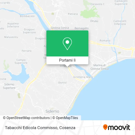 Mappa Tabacchi Edicola Commisso